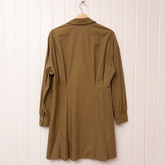 KHAITE The Winnie Dress in Khaki Size Small - Picture 7 of 9